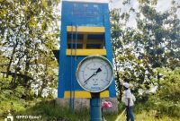 Caption: Proyek Pamsimas TA 2023 yang dikerjakan oleh Pokmas Tambelangan Asri di Desa Tambelangan (Sumber Foto: Pilar Pos)