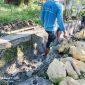 Caption: Kondisi Pekerjaan Proyek Pembangunan Saluran Dana Desa di Desa Pangongsean