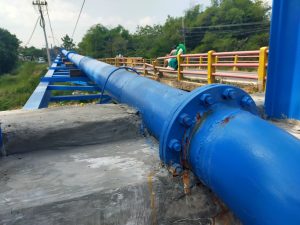 Telan Rp170 Juta, Proyek Optimalisasi Pipa Transmisi PDAM Trunojoyo Sampang Pakai Besi Bekas