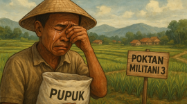 Caption: Ilustrasi Petani dan Pupuk