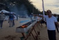 Caption: Event Budaya Jhukok Tonoh di Wisata Lon Malang, Bira Tengah, Kecamatan Sokobanah (Sumber Foto: Agus Junaidi/Pilar Pos)
