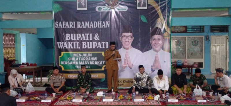 Bupati Pamekasan. Senin, 02/03/2026. Pada saat sambutan di aula pendopo Kecamatan Waru. Acara Safari Ramadhan.