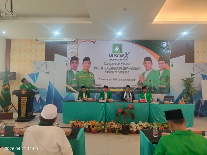 Caption: PPP Sampang Saat Menggelar Muscab X di Hotel Bahagia (Sumber Foto: Agus Junaidi/Pilar Pos)