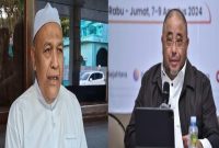 Caption: KH Mahrus Abdul Malik, Pengasuh Ponpes Al-Ihsan Jrangoan Sampang, dan Habib Aboe Bakar Alhabsyi, Anggota DPR RI Partai PKS (Sumber Foto: Agus Junaidi/Pilar Pos)