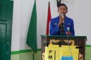 Caption: Ketua Umum PC PMII pamekasan, Fahril Anwar, saat sambutan pembukaan kegiatan BIMAS PT komisariat UIM di kantor PC NU pamekasan (Sumber Foto: Ridho/dok Pilar Pos)