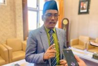 Suhairi datangi kantor DPRD untuk menggelar aksi demonstrasi terkait perkembangan pengaduan usulan pemakzulan Bupati Pamekasan, Kamis (30/04/26).