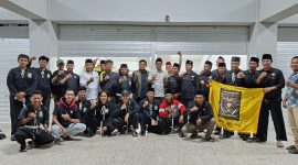 Para pendekar PSHT saat mengunjungi kantor IPSI Pamekasan, Sabtu, 6/6/2026.