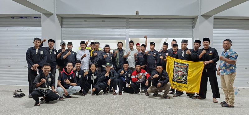 Para pendekar PSHT saat mengunjungi kantor IPSI Pamekasan, Sabtu, 6/6/2026.