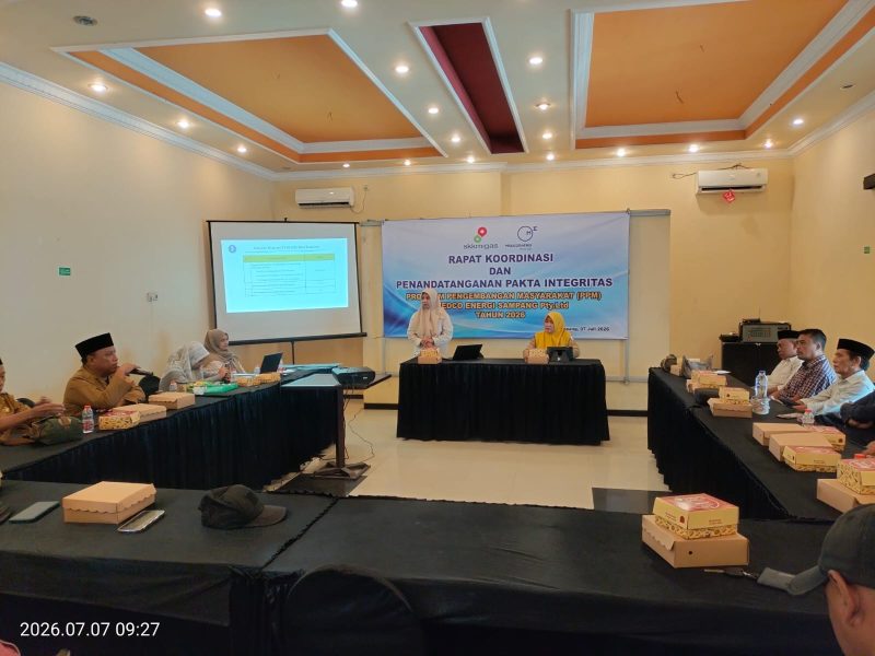 Caption: MDW Sebagai fasilitator Program Pengembangan Masyarakat Medco Energi saat Menggelar Rapat Koordinasi di Hotel Panglima (Sumber Foto: Agus Junaidi/Pilar Pos)