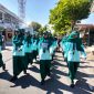 Caption: Peserta Nomor Undi 085 Kelas VII SMPN 1 Sampang yang meraih gelar juara III regu putri (Sumber Foto: Agus Junaidi/Pilar Pos)