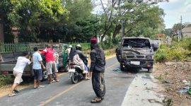 Caption: Kondisi Kendaraan Akibat Lakalantas di Ambunten (Sumber Foto: Agus Junaidi/Pilar Pos)
