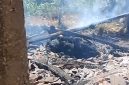 Caption: Salah satu sapi yang ikut terbakar di peristiwa kebakaran di Desa Paleh Laok (Sumber Foto: Screenshot Video dari Carek Desa Paleh Laok For Pilar Pos)