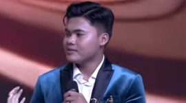 Caption: Ari Adriansyah D'Academy 8 saat usai penampilan di Top 17 Result (Sumber Foto: Screenshot video siaran langsung di TV Indosiar/dok Pilar Pos)
