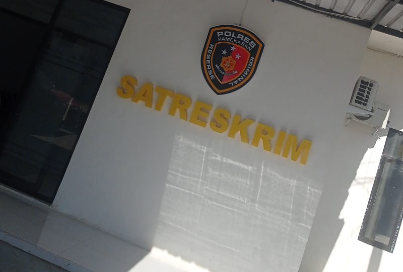 Caption: Kantor Satreskrim Polres Pamekasan (Sumber Foto: Ridho/Pilar Pos)