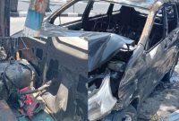 Caption: Mobil Xenia Yang Terbakar Usai Isi Pertalite dan Tangki Modifikasi (Sumber Foto: dok/Pilar Pos)