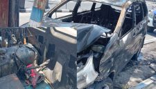 Caption: Mobil Xenia Yang Terbakar Usai Isi Pertalite dan Tangki Modifikasi (Sumber Foto: dok/Pilar Pos)