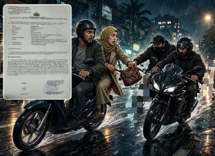 Foto ilustrasi Penjambretan yang terjadi di kawasan Jalan Demak Surabaya. 