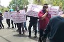 Aksi demonstrasi di Mapolres Pamekasan. Rabu, 28/10/2026.
