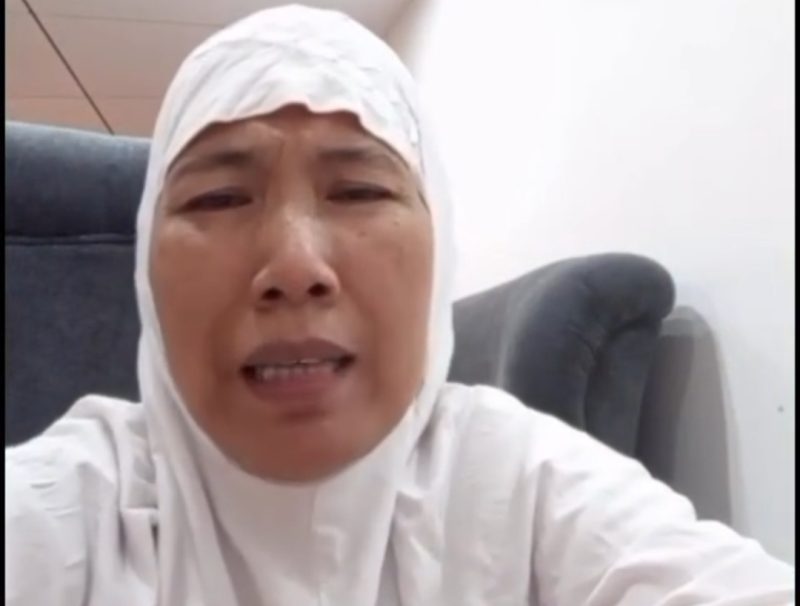 Caption: Nurul Hasanah, PMI Asal Kabupaten Sampang, saat memberikan pengakuan melalui video atas peristiwa yang dialaminya di Libya (Sumber Foto: Screenshot Video viral/dok Pilar Pos)