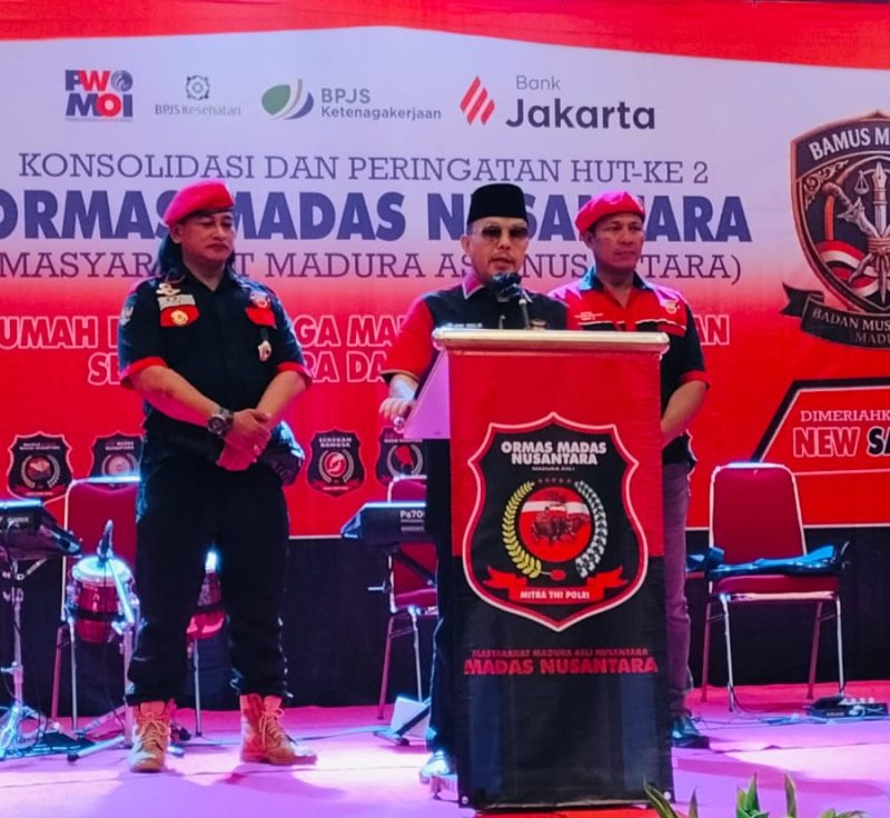 Yusuf Rizal, Ketua DPP Madas Nusantara. Saat memberikan sambutan. 